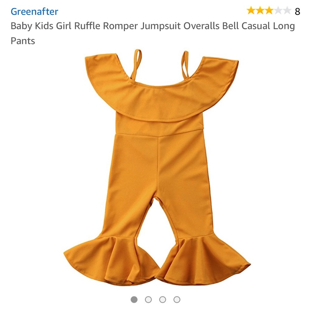 One piece bellbottom little girl outfit